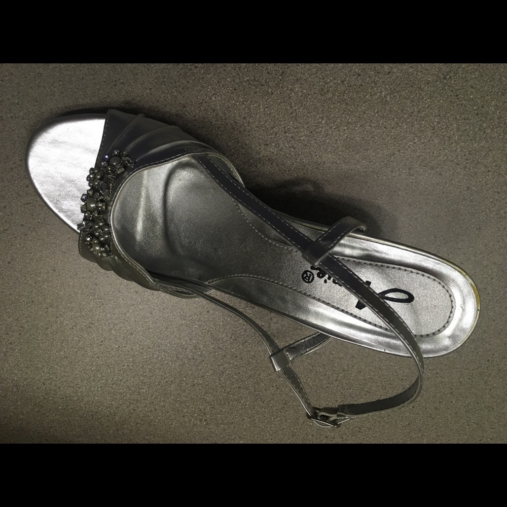 Jeweled Pewter Heels - Picture 3 of 8